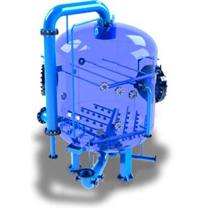Осветлительный вертикальный фильтр ФОВ-1,0-0,6 предназначен для удаления из воды взвешенных примесей разной степени дисперсности и используется в схемах водоподготовительных установок промышленных и отопительных котельных.